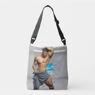 Bolso Cruzado Toalla de hombre de SlipperyJoe rota pared de ladr