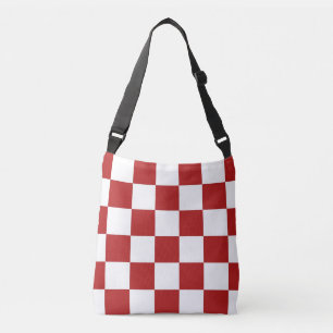 Bolso Cruzado Todo encima - imprima el modelo a cuadros rojo y