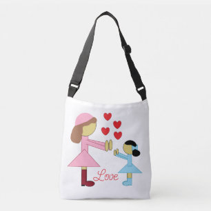 Bolso Cruzado Todos los niños necesitan amor: Blanco