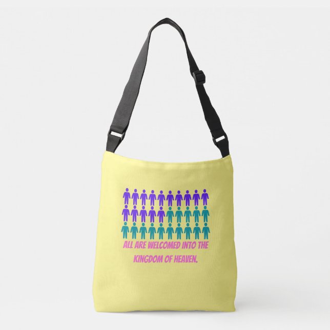 Bolso Cruzado Todos son bienvenidos. Hechos de fe cristiana (Anverso)