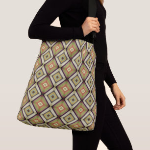 Bolso Cruzado Tonos Cálidos Geométricos Divertidos