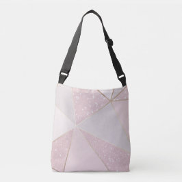 Bolso Cruzado Tonos de diseño geométrico rosado