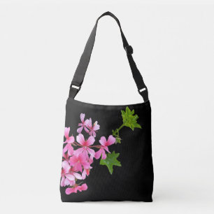 Bolso Cruzado tonos rosas sobre negro