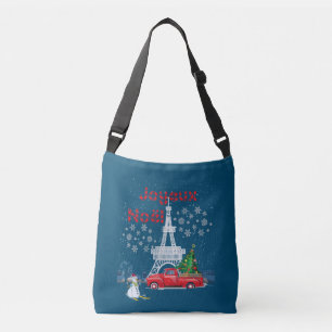 Bolso Cruzado Torre Eiffel de París Árbol de Navidad Camión Rojo