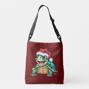 Bolso Cruzado Tortuga de Navidades con sombrero de Santa