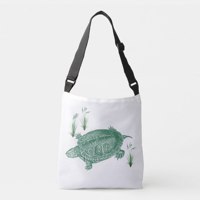 Bolso Cruzado Tortuga del Mar Verde (Anverso)