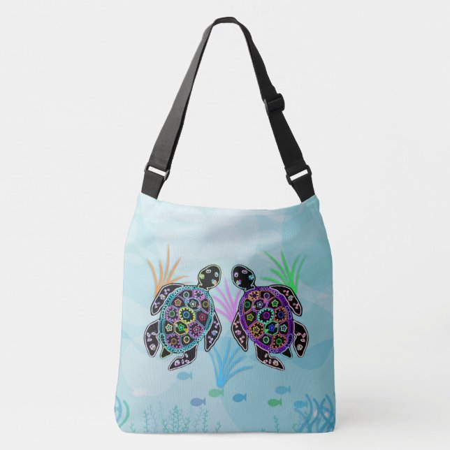 Bolso Cruzado Tortugas de mar (Anverso)