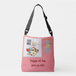 Bolso Cruzado Tote Adorable Colorable Cat Animal Lover