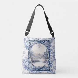 Bolso Cruzado Tote azul floral