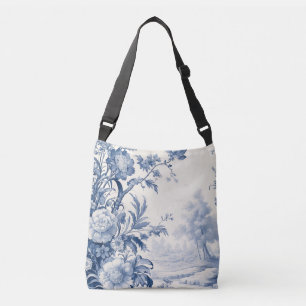 Bolso Cruzado Tote azul floral