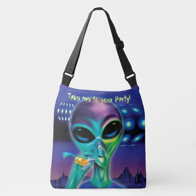 Bolso Cruzado Tote Bag Alien Llévame a tu Fiesta (Anverso)