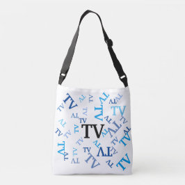 Bolso Cruzado Tote Bag (ao) - Iniciales azules