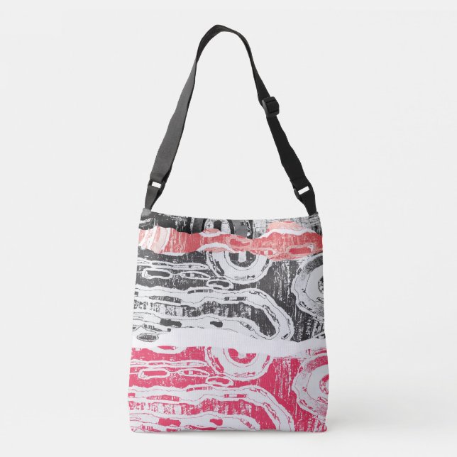 Bolso Cruzado Tote Bag – Friction Lands Abstract Design (Reverso)