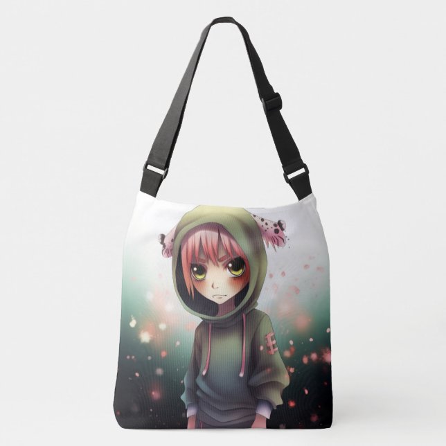 Bolso Cruzado Tote Bag green cap (Anverso)