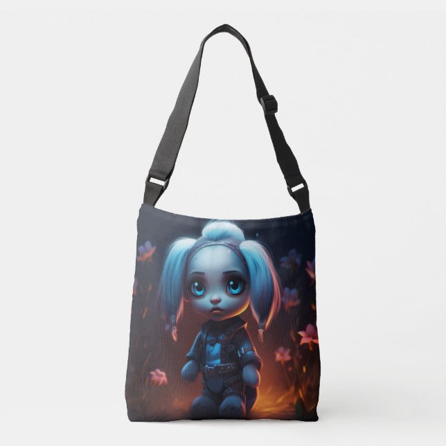 Bolso Cruzado Tote Bag Little girl with beautiful hair (Anverso)
