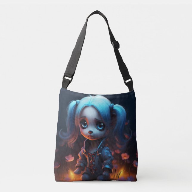 Bolso Cruzado Tote Bag Little girl with beautiful hair (Anverso)