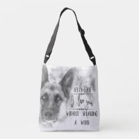 Tote blanco y negro de la tipografía del pastor