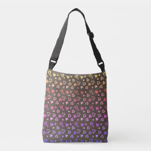 Bolso Cruzado Tote Corazones Arcoiris