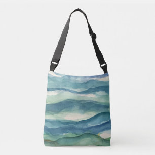 Bolso Cruzado Tote cruzado de color azul-verde oceánico