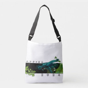 Bolso Cruzado Tote de Arte de Azure Betta Fish 2024