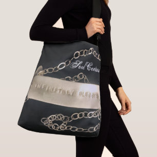 Bolso Cruzado Tote de Crossbody negro infinitamente bendecido