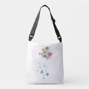 Bolso Cruzado Tote de diseño rosa, azul y verde