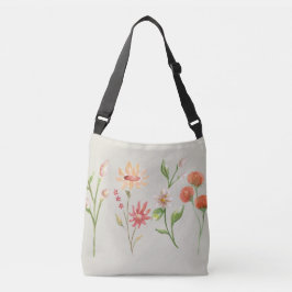 Bolso Cruzado Tote de florecimiento de flores: llevar la natural