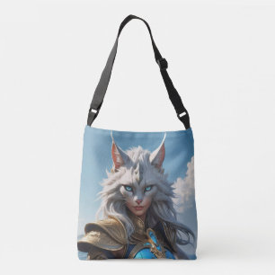Bolso Cruzado Tote de gato malvado de ojos azules