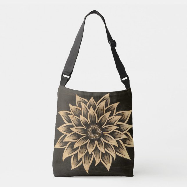 Bolso Cruzado Tote de girasol oscuro (Anverso)