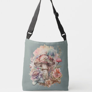 Bolso Cruzado Tote de hongos florales