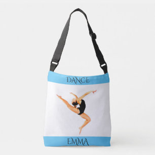 Bolso Cruzado Tote de la danza, nombre personalizado