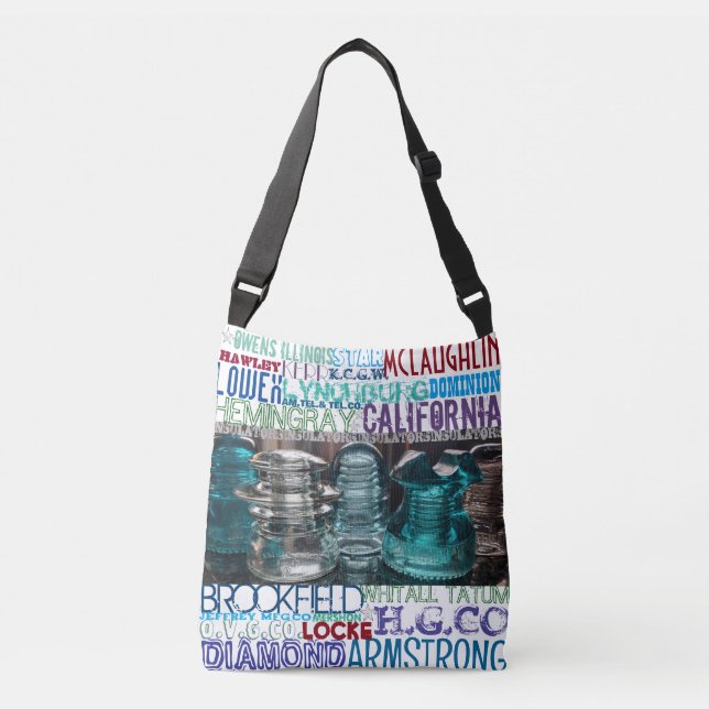 Bolso Cruzado Tote de los colectores de INSULADORES DE VIDRIO Vi (Anverso)