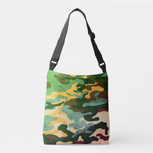 Bolso Cruzado Tote de patrón de camuflaje de colores