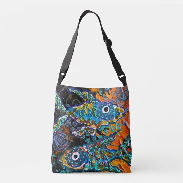 Bolso Cruzado Tote de pescado (Reverso)