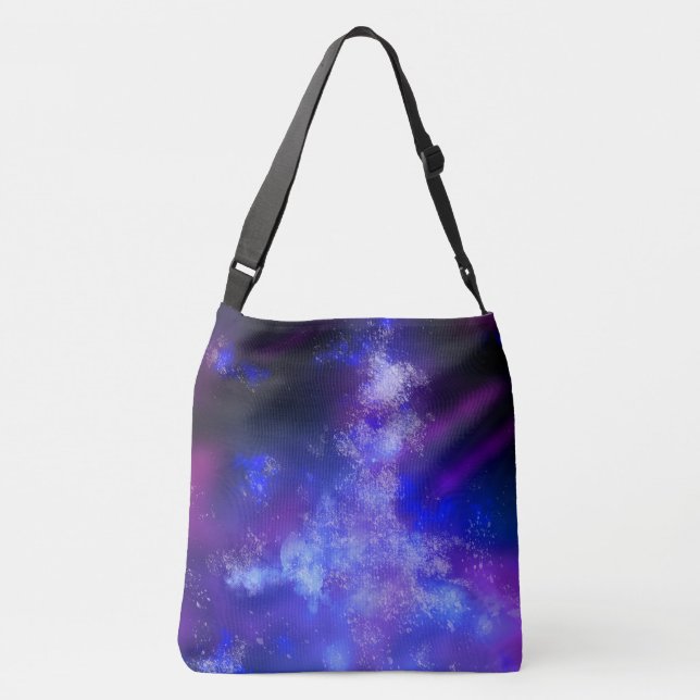 Bolso Cruzado Tote de zafiro azul cielo nocturno (Reverso)