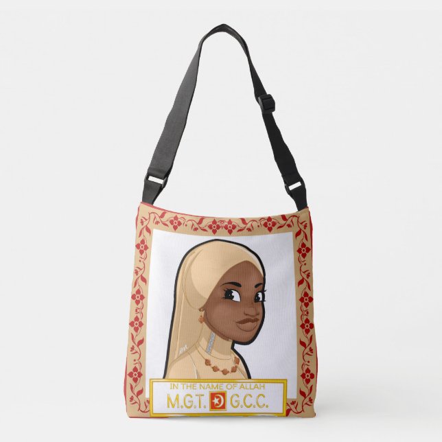Bolso Cruzado Tote Floral de Jameelah (Anverso)