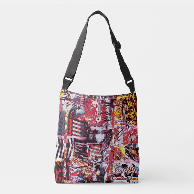 Bolso Cruzado Tote – Fragmented Pulse (Anverso)