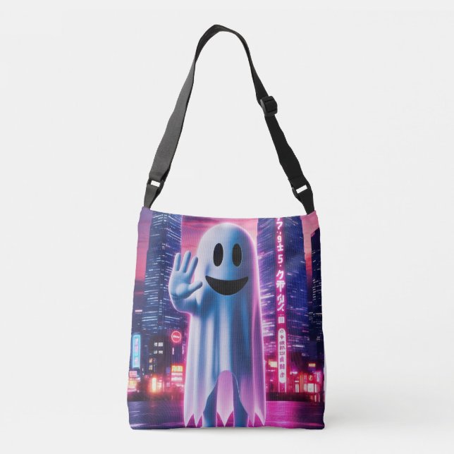 Bolso Cruzado Tote Ghosty Wave & Urban Lights (Reverso)