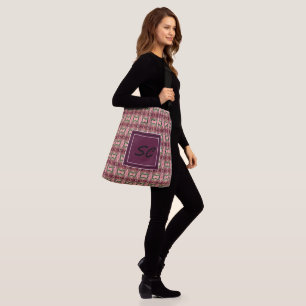 Bolso Cruzado Tote grande monogramado