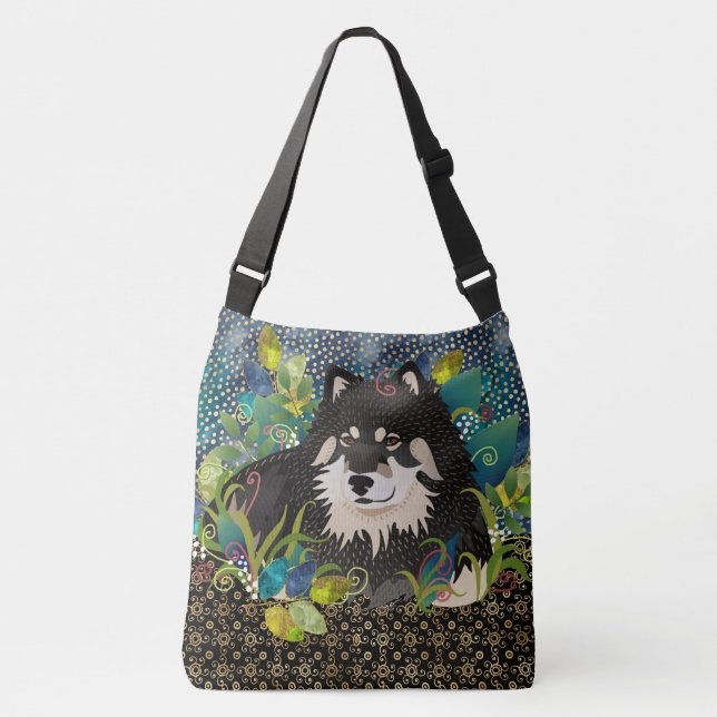 Bolso Cruzado TOTE LAPPY BLISS finlandés Lapphund/bolsa de cuerp (Anverso)