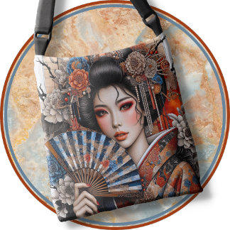 Bolso Cruzado TOTE - Mujer asiática con atuendo tradicional