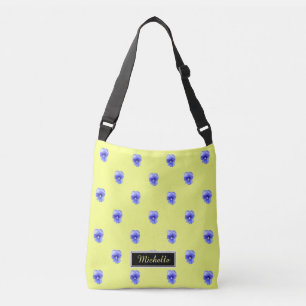 Bolso Cruzado Tote personalizado de Blue Pansy