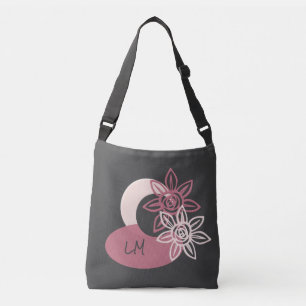Bolso Cruzado Tote personalizado geométrico y gris bonito