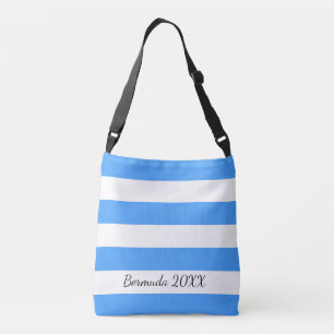 Bolso Cruzado Tote rayado delantero y trasero personalizado del