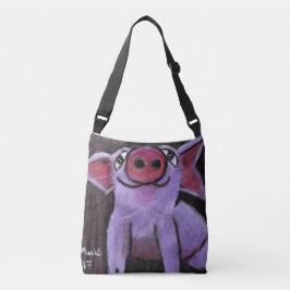 Bolso Cruzado Tote rosado del Cruz-cuerpo del cerdo