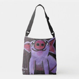 Bolso Cruzado Tote rosado del Cruz-cuerpo del cerdo