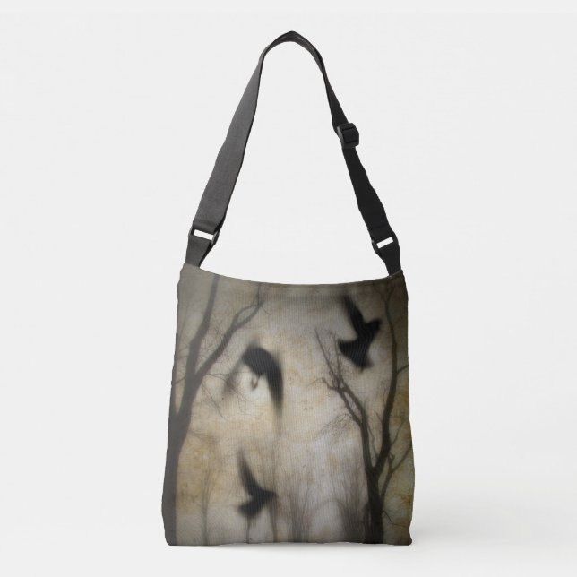 Bolso Cruzado Tote Woodland Crows (Anverso)