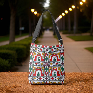 Bolso Cruzado Tradicional colorida tribu africana Patrones de ci