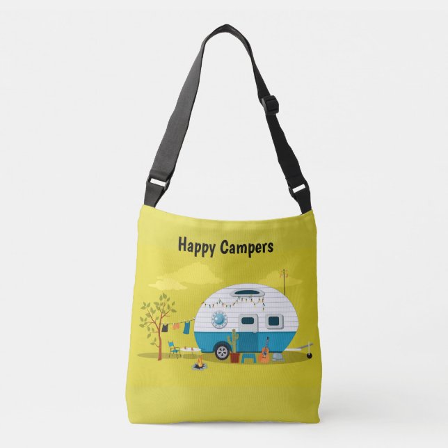 Bolso Cruzado Trailer de Campers Feliz (Anverso)