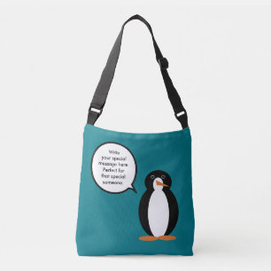 Bolso Cruzado Traje de Cumpleaños Ms. Pingüino Personalizado